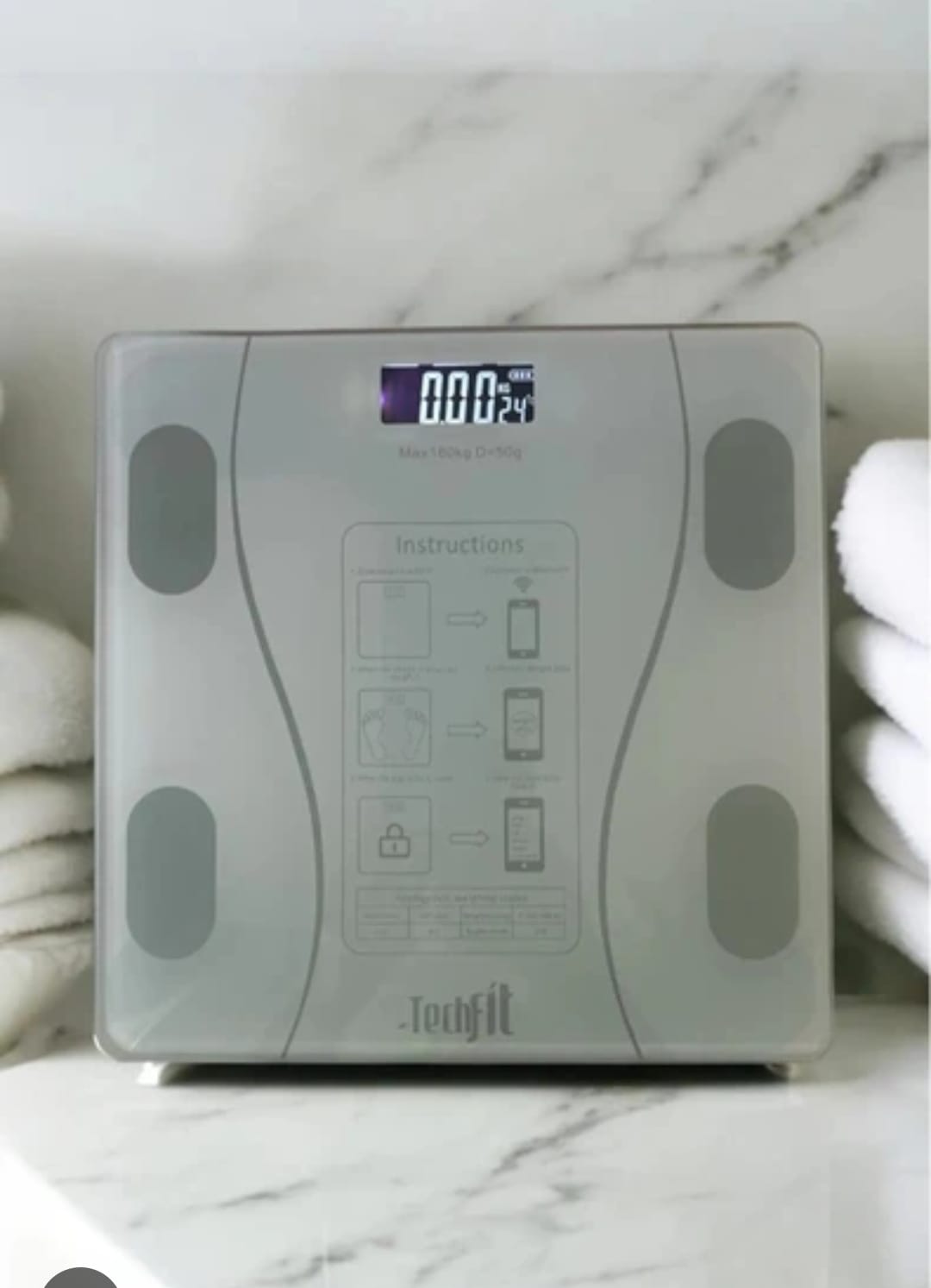 DİJİTAL BASKÜL(TARTI) YAĞ ÖLÇER BEYAZ ***